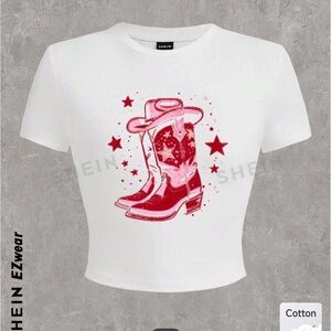 SHEIN cowboy crop top